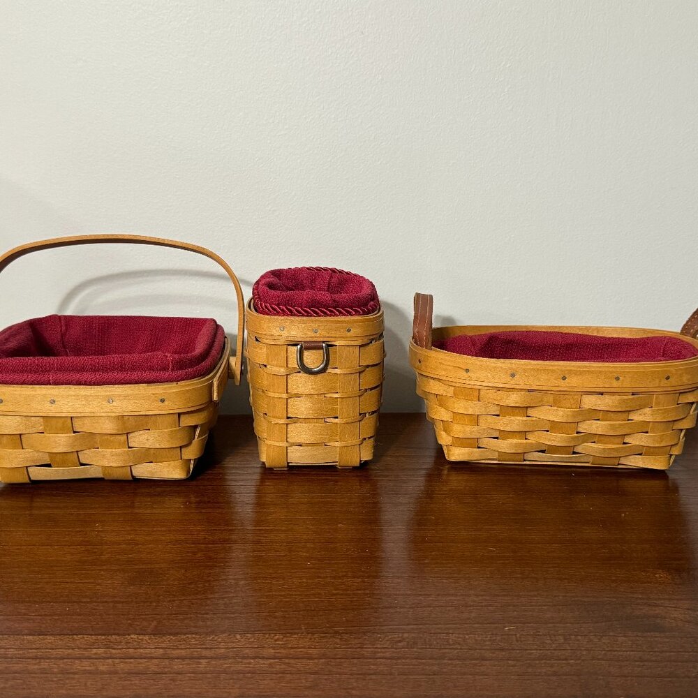 Trio of signed Longaberger Baskets